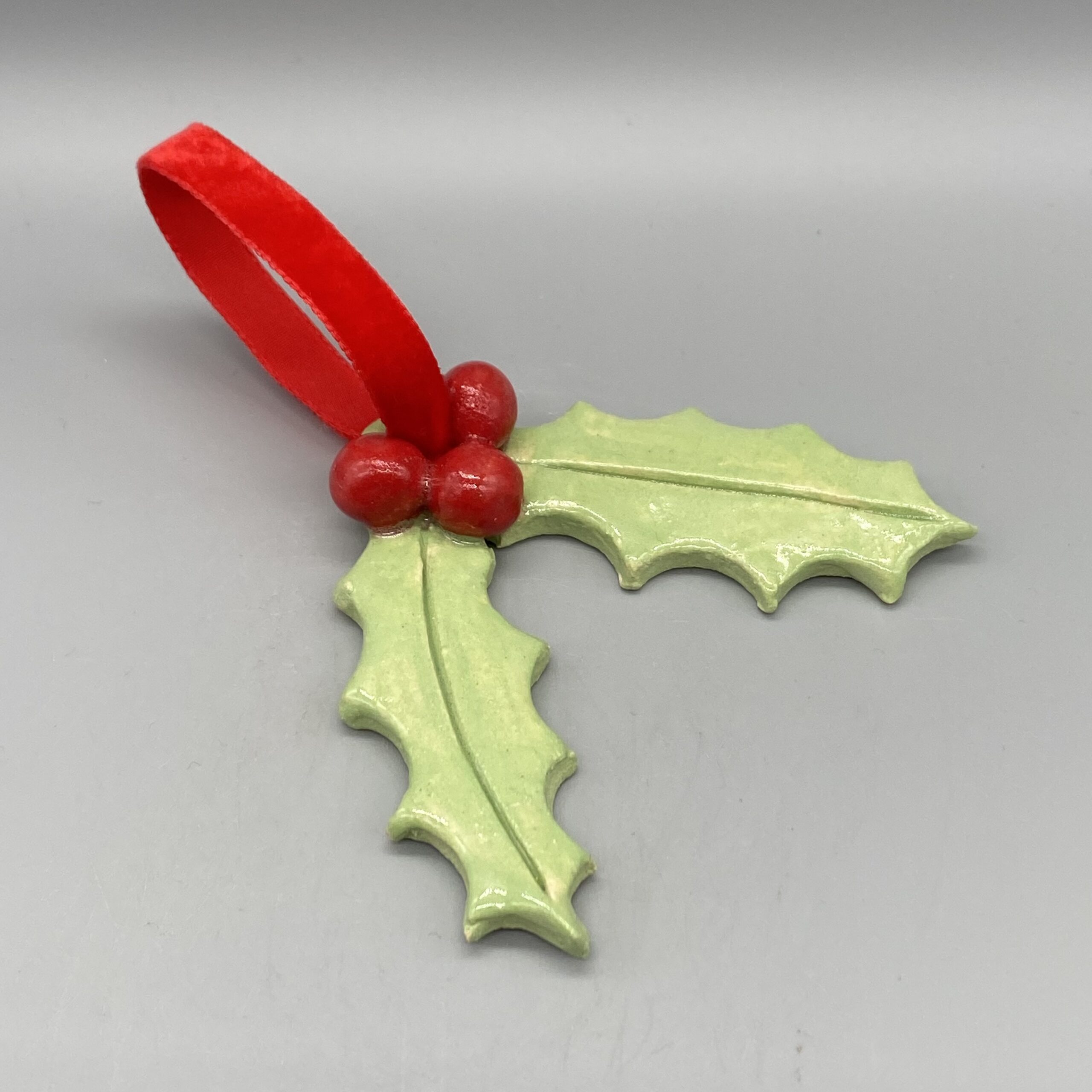 Featured image for “Ceramic Christmas decoration - holly”